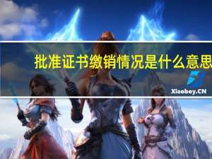 批准证书缴销情况是什么意思（批准证书年检）