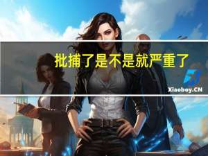 批捕了是不是就严重了