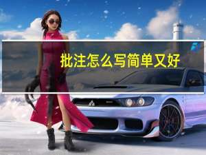批注怎么写简单又好（批注怎么写）