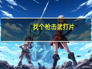找个枪击武打片（打枪电影）