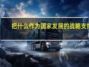 把什么作为国家发展的战略支撑