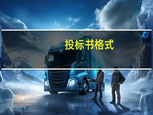 投标书格式