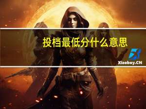投档最低分什么意思