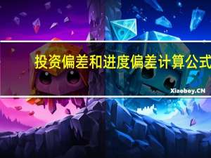 投资偏差和进度偏差计算公式（投资偏差和进度偏差计算公式）