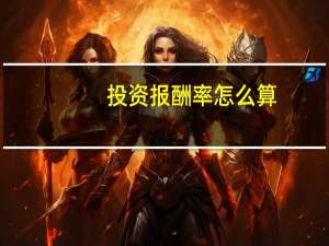 投资报酬率怎么算