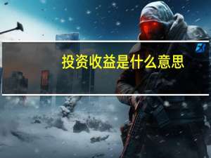 投资收益是什么意思_