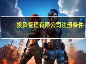 投资管理有限公司注册条件