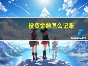 投资金额怎么记账