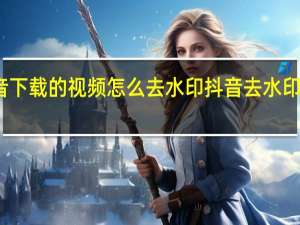 抖音下载的视频怎么去水印 抖音去水印怎么去掉_