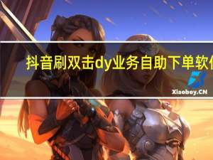 抖音刷双击 dy业务自助下单软件