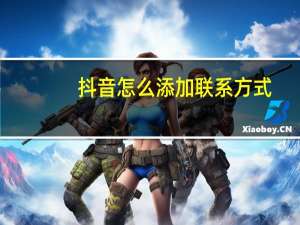 抖音怎么添加联系方式