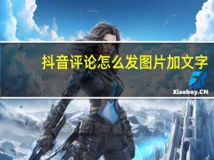 抖音评论怎么发图片加文字（抖音评论怎么发图片）