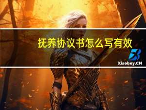 抚养协议书怎么写有效