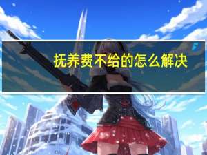 抚养费不给的怎么解决