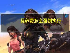 抚养费怎么强制执行