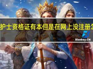护士资格证有本但是在网上没注册怎么办