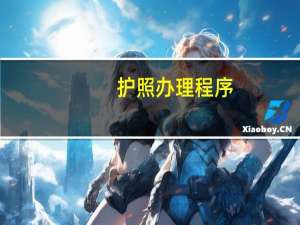护照办理程序