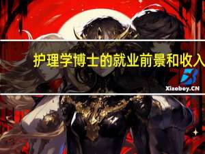 护理学博士的就业前景和收入