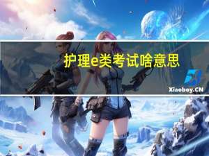 护理e类考试啥意思