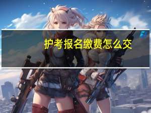 护考报名缴费怎么交