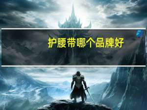 护腰带哪个品牌好