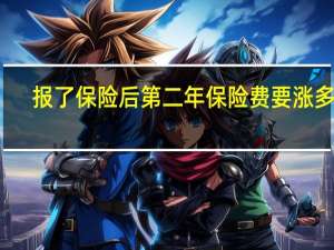 报了保险后第二年保险费要涨多少