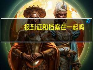 报到证和档案在一起吗