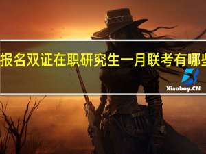 报名双证在职研究生一月联考有哪些条件