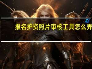 报名护资照片审核工具怎么弄