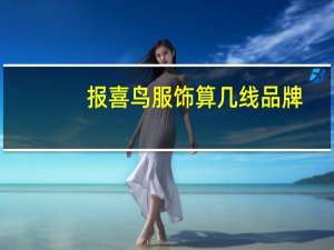 报喜鸟服饰算几线品牌
