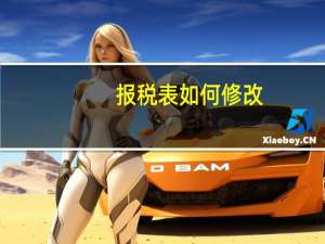 报税表如何修改