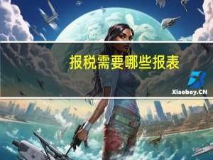 报税需要哪些报表