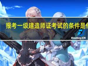 报考一级建造师证考试的条件是什么