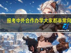 报考中外合作办学大家都非常向往