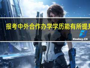 报考中外合作办学学历能有所提升吗