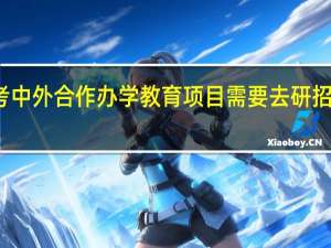 报考中外合作办学教育项目需要去研招网报名吗