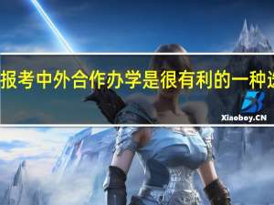 报考中外合作办学是很有利的一种选择吗