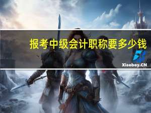 报考中级会计职称要多少钱