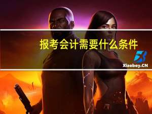 报考会计需要什么条件