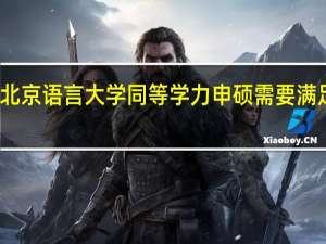报考北京语言大学同等学力申硕需要满足什么条件