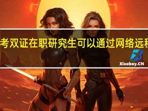 报考双证在职研究生可以通过网络远程学习吗