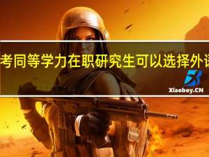报考同等学力在职研究生可以选择外语语种吗