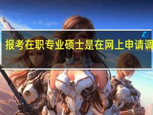 报考在职专业硕士是在网上申请调剂吗