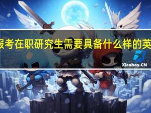 报考在职研究生需要具备什么样的英语水平