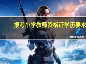 报考小学教师资格证学历要求