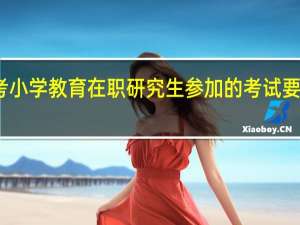 报考小学教育在职研究生参加的考试要求高不高