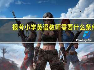 报考小学英语教师需要什么条件