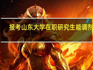 报考山东大学在职研究生能调剂吗