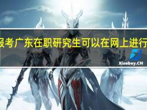 报考广东在职研究生可以在网上进行学习吗