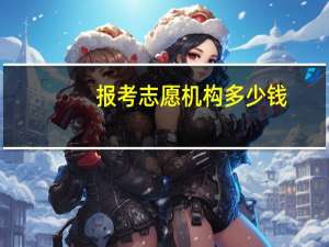 报考志愿机构多少钱